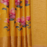 Silk Mustard Yellow Fancy Saree