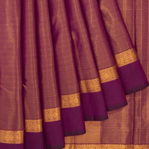 Kanchi Silk Brocade Purple Saree