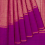 Kanchi Silk Checks Purple Saree