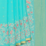 Chiffon Sea Green Saree