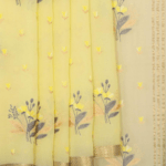 Chiffon Silk Yellow Saree