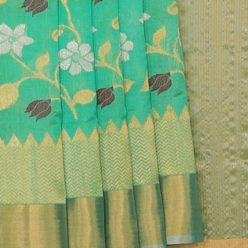 Chanderi Green Saree