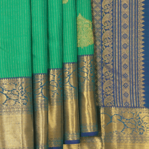 Kanchipattu Dark Green Brocade Saree