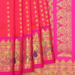 Venkatagiri Silk Fuchsia-Pink Saree