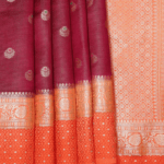 Banarasi Chiniya Silk Maroon Colour Saree
